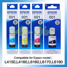 Mực hộp máy in phun Epson 001 - C13T03Y100 - Black - Dùng cho máy in Epson L4150 / L4160 / L6160 / L6170 / L6190