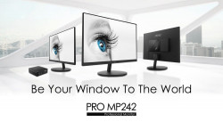 Màn hình MSI Pro MP242 (23.8inch/FHD/IPS/75Hz/5ms/250nits/HDMI+Dsub+Audio)