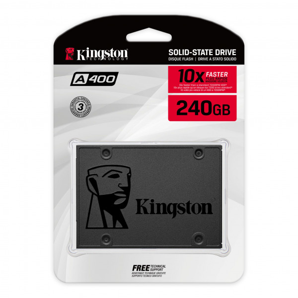 Ổ SSD Kingston SA400 240Gb (SATA3/ 2.5Inch/ 500MB/s/ 350MB/s)