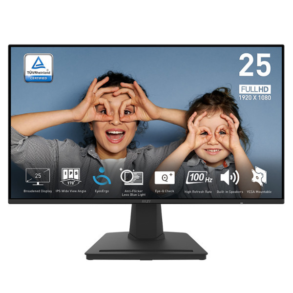 Màn hình máy tính MSI PRO MP252 (24.5Inch/ Full HD/ 1ms/ 100HZ/ 300 cd/m2/ IPS/ Loa)